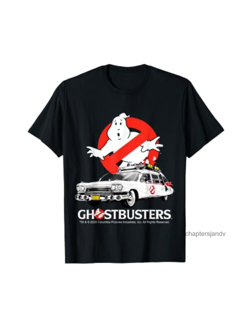 Ghostbusters Halloween Ecto 1 Graphic T-Shirt Classic Fit Lightweight